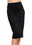 Ponte Pencil Skirt - Black (S-XL)