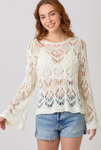 Crochet-Knit Sweater Top (S-L)
