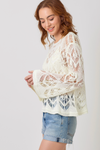 Crochet-Knit Sweater Top (S-L)
