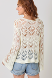 Crochet-Knit Sweater Top (S-L)