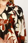 Abstract Floral A-Line Dress (S-L)