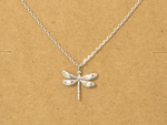 Gold Dipped Dragonfly Pendant Necklace