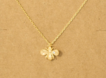 Gold Dipped Bee Pendant Necklace - Gold or Silver
