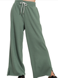 Slick Drawstring Pants - Light Navy, Cocoa (S-XL)