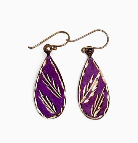 Purple Vine Earrings