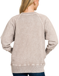 Mineral Washed Pullover - Ash Mocha (S-L)