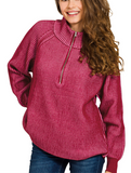 Two Tone Half-Zip Pullover - Multiple Colors (S/M-L/XL)