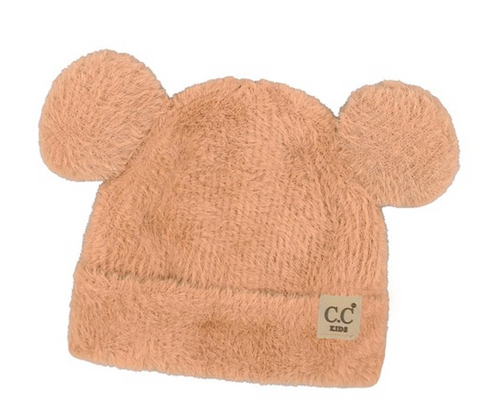 CC Fuzzy Kid Teddy Beanie - Camel or Beige