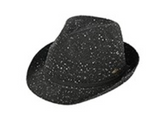 CC Sparkle Fedora Hat - Black or Pearl