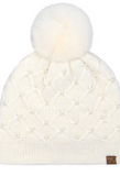 CC Pearl Crochet Pom Beanie - Ivory