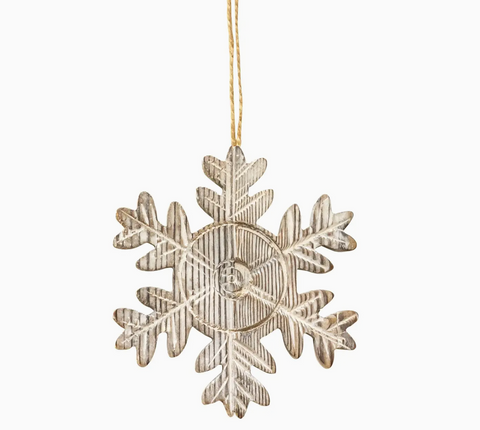 Wooden Snowflake Ornament