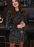 Sequined Dress - Black (S-2XL)