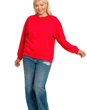Scuba Sweatshirt - Ruby (1X-3X)