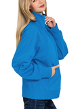 Half-Zip Fleece Pullover - Ocean Blue (S-L)