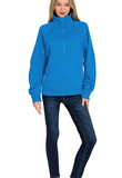 Half-Zip Fleece Pullover - Ocean Blue (S-L)