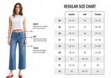High Rise Cropped Utility Jeans - Light Olive (26-32)
