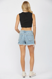 High Rise Jean Shorts - Light Wash (S-XL)