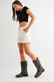 Off-White Jean Shorts (S, M)