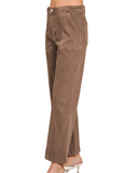 Straight Leg Utility Jeans - Brown or Teal (S-XL)