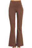 Cotton Yoga Flare Pants - Brown or Black (S-3X)