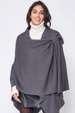Shoulder Strap Ruana - Charcoal