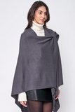 Shoulder Strap Ruana - Charcoal