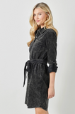 Acid Wash Dress - Black (S-L)