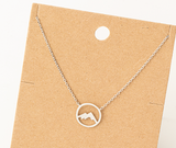 Circular Mountain Range Necklace - Rose Gold, Gold or Silver