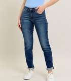 Judy Blue Mid-Rise Cuffed Slim Fit (0/24 - 20W)
