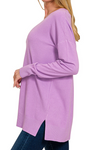 Viscose Front Seam Sweater - Orange or Bone (S/M, L/XL)