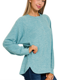 Brushed Hacci Henley Shirt (S/M - 2X/3X)