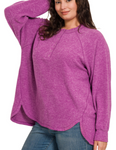 Brushed Hacci Henley Shirt (S/M - 2X/3X)