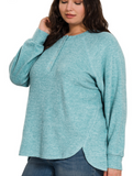 Brushed Hacci Henley Shirt (S/M - 2X/3X)