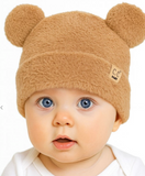 CC Fuzzy Baby Teddy Beanie - Camel or Ivory