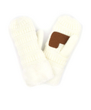 CC Knitted Mittens - Black, Charcoal, Ivory, Taupe