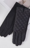 Quilted Gloves - Beige or Black