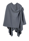 Ruana with Shoulder Strap - Black or Charcoal