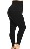 High Waist Fleece-Lined Leggings (Multiple Colors) - One Size (10-20) Plus