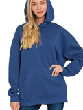 Slick Hoodie - Forest, Cocoa, or Light Navy (S/M, L/XL)