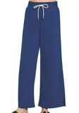 Slick Drawstring Pants - Light Navy, Cocoa (S-XL)