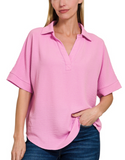 Collared Airflow Short Sleeve Shirt - Multiple Colors (S-XL)