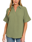 Collared Airflow Short Sleeve Shirt - Multiple Colors (S-XL)
