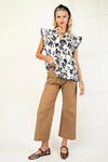 Cropped Wide Leg Pants