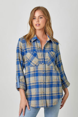 Blue Plaid Jacket (S-L)