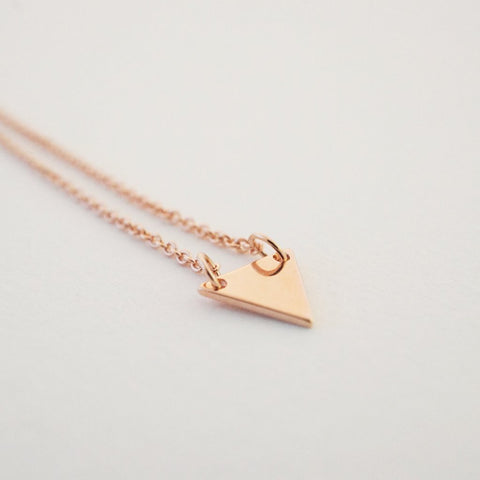 Triangle Pendant Necklace - Silver or Gold
