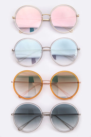 Assorted Round Reflective Sunglasses