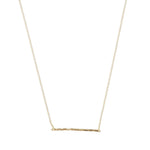 Hammered Classic Bar Necklace - Silver or Rose Gold