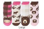 Moose / Brown Bear - Cabin Socks