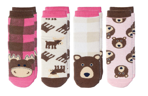 Moose / Brown Bear - Cabin Socks