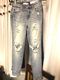 KanCan High Rise Distressed and Splattered Jeans (3/25)